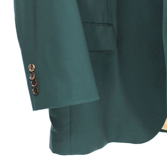 Peter Millar Dark Green Wool Sport Coat 50T Embroidered 2017 Fox Blazer masters - Picture 3 of 7